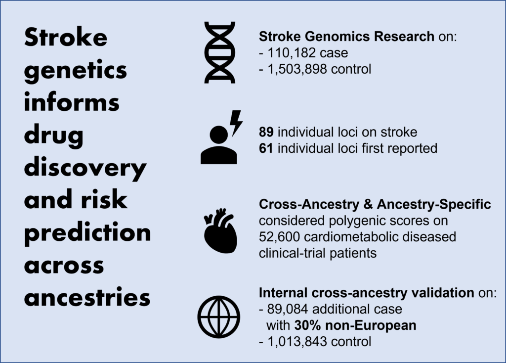 Stroke genetics informs drug discovery and risk prediction across ancestries